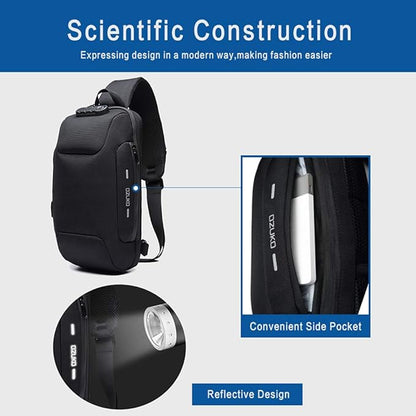 UrbanGuard™ Crossbody Chest Bag – USB Charging