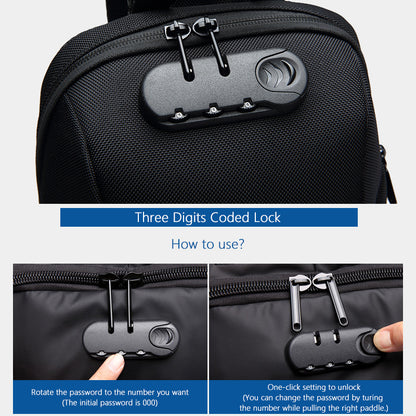 UrbanGuard™ Crossbody Chest Bag – USB Charging