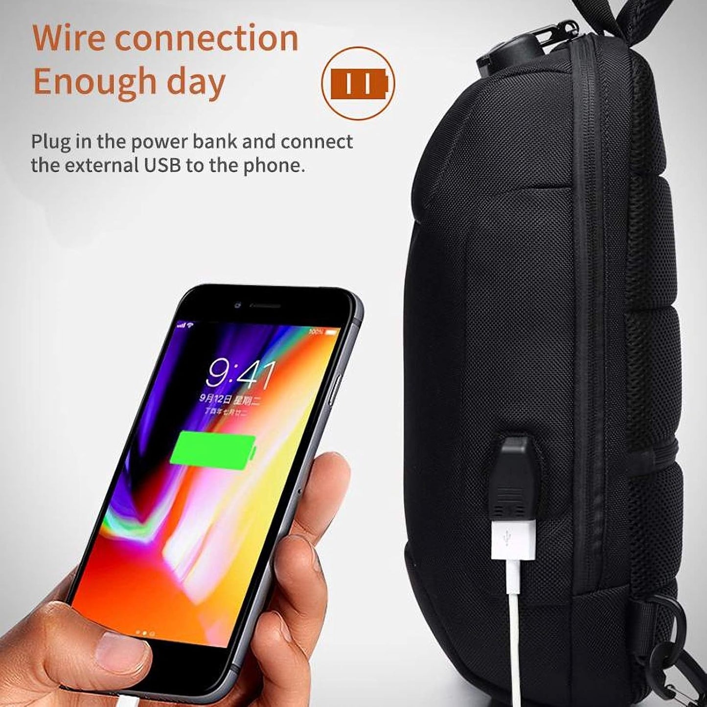 UrbanGuard™ Crossbody Chest Bag – USB Charging