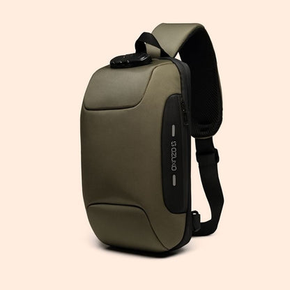 UrbanGuard™ Crossbody Chest Bag – USB Charging
